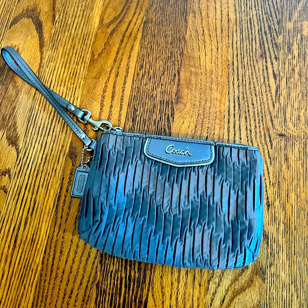 Gray Coach Wristlet